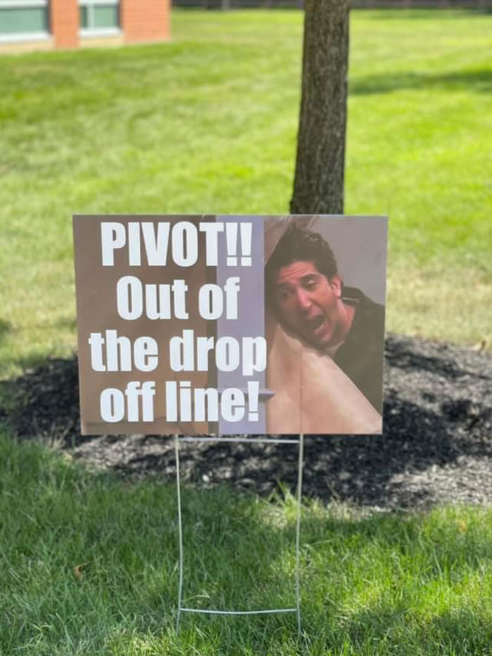 7 Funny Drop-Off Lane Signs Put Up By This Elementary School Are Cracking Parents Up