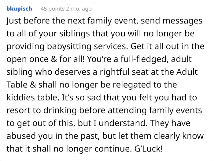 Guy Comes Up With A Brilliant Plan To Intentionally Drink Before Family Gatherings To Dodge Babysitting Duties Which Usually Fall On Him