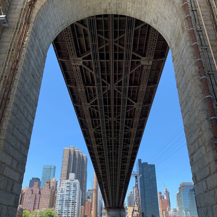 Under The Ed Koch Queensboro Bridge On Roosevelt Island, NYC