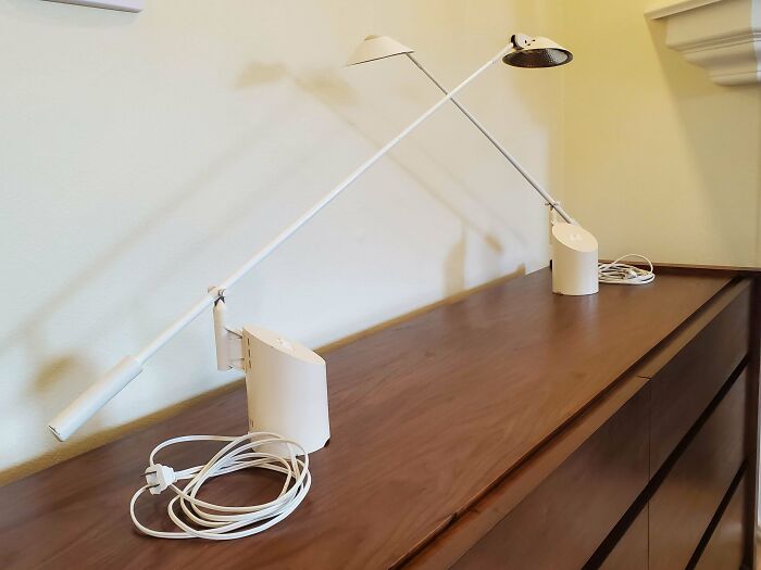 Rescued From The Bins! Pair Of Robert Sonneman For George Kovacs Feather Lamps