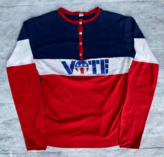 Found A 1971 Nixon Era Vote Tee Yesterday. Not Worth A Ton But Was Really Neat! Too Small For Me So Off To Ebay It Goes!