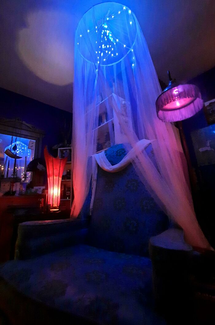 Dosel con luz para mi rincón de leer