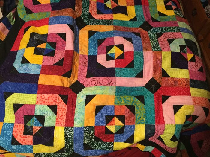 My Oma (Grandmother) Made Me This Quilt For My Graduation. She Thought The Rainbows Would Be Good Because I’m Gay