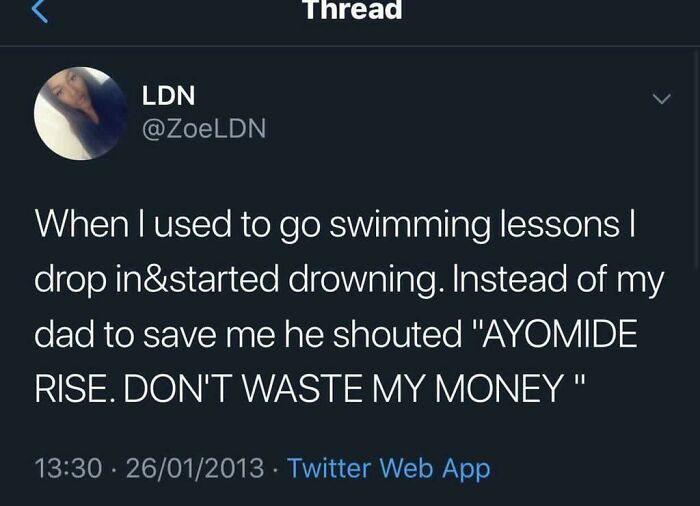 Mad Dad Commands Daughter Not To Drown