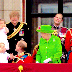 Queen Elizabeth II Reminding Prince William To Stand For The National Anthems For England vs. Wales - Euro 2016