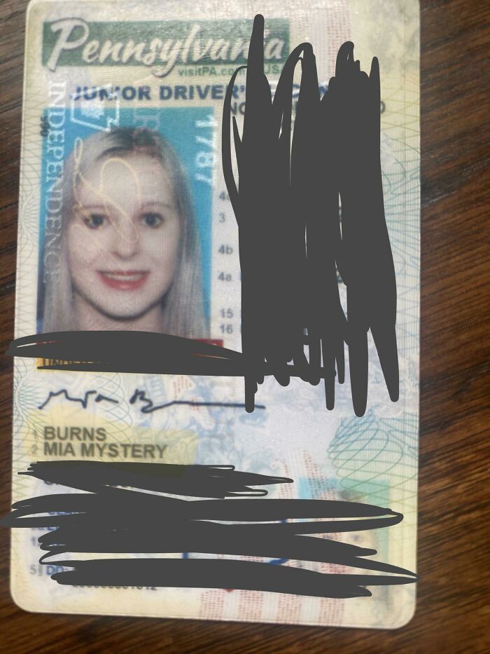 A Pic Of My Old Jr License With My Legal Name. My Family Set Me Up For Failure