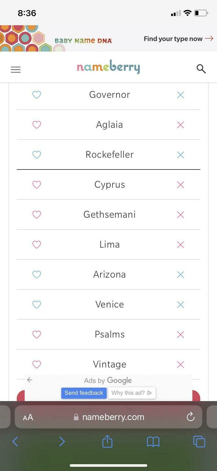 According To Nameberry Test These Are Names I Would Like.. What Do You Think Of Baby Governor? 😍