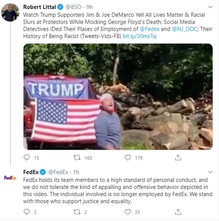 Bye, Felicia. FedEx Has Fired The "Protester" From Franklinville, Nj