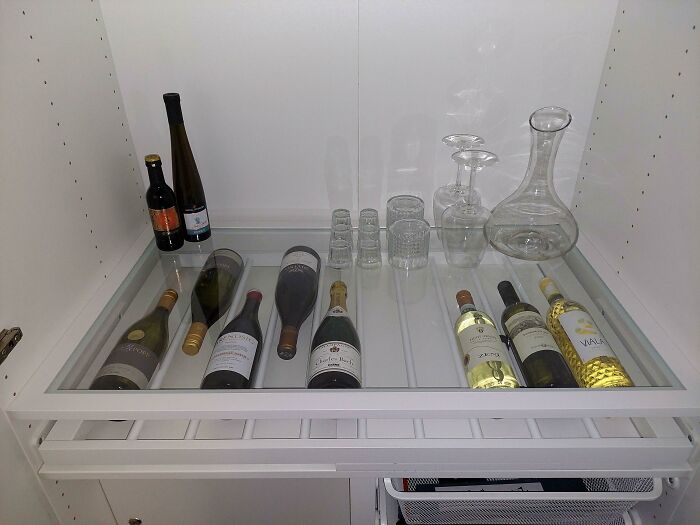 Komplement Pants Drawer As A Wine Shelf!