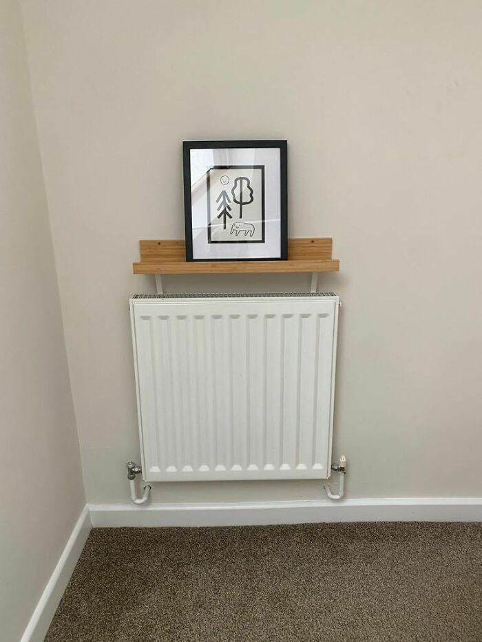 Maleras & Radiator Shelf Brackets For A Small Shelf With No Wall Damage
