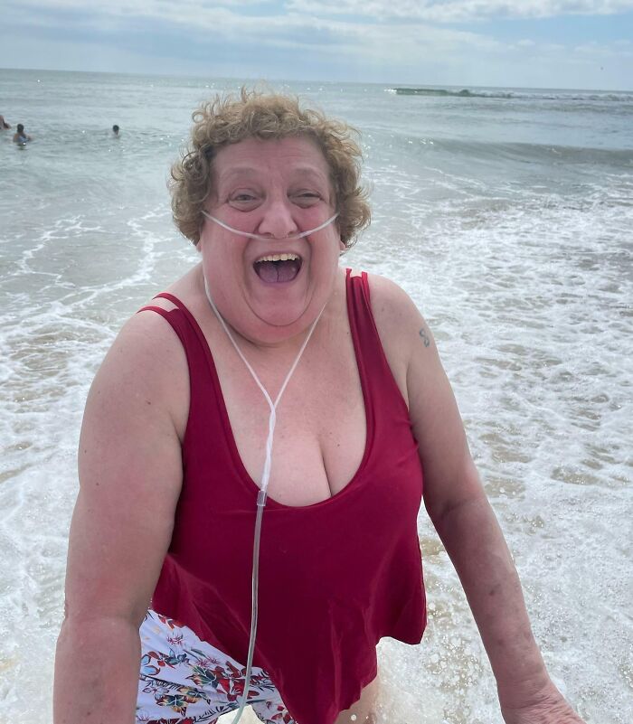 My 64-Year-Old Mother-In-Law's First Time In The Ocean