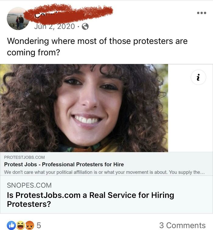 Posting A Snopes Article Saying That The Information Is False