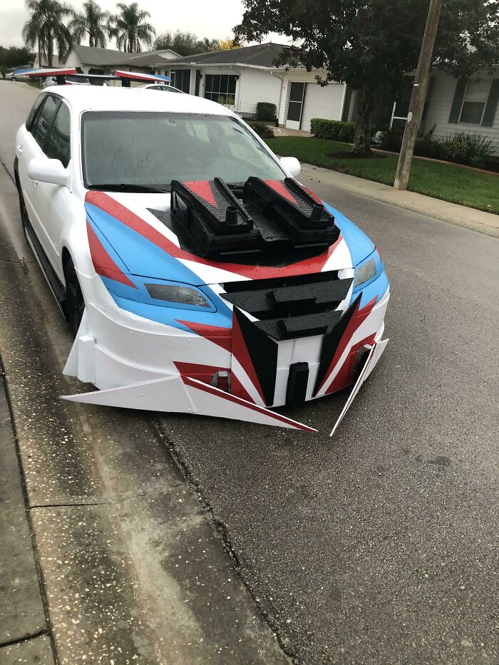 My Cousin’s Boyfriend’s Car. Everything’s Drilled, Glued, And Painted With Normal Room Paint