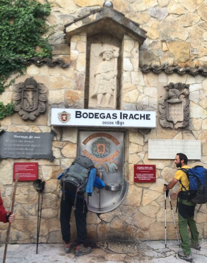 En España hay una bodega que tiene una fuente con vino gratis