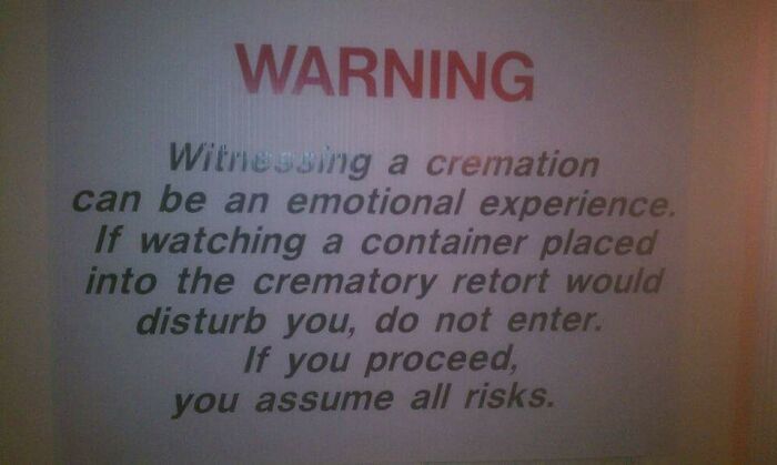 Crematorium Sign
