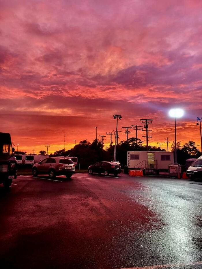 Sky Is On Fire As The Storm Passes