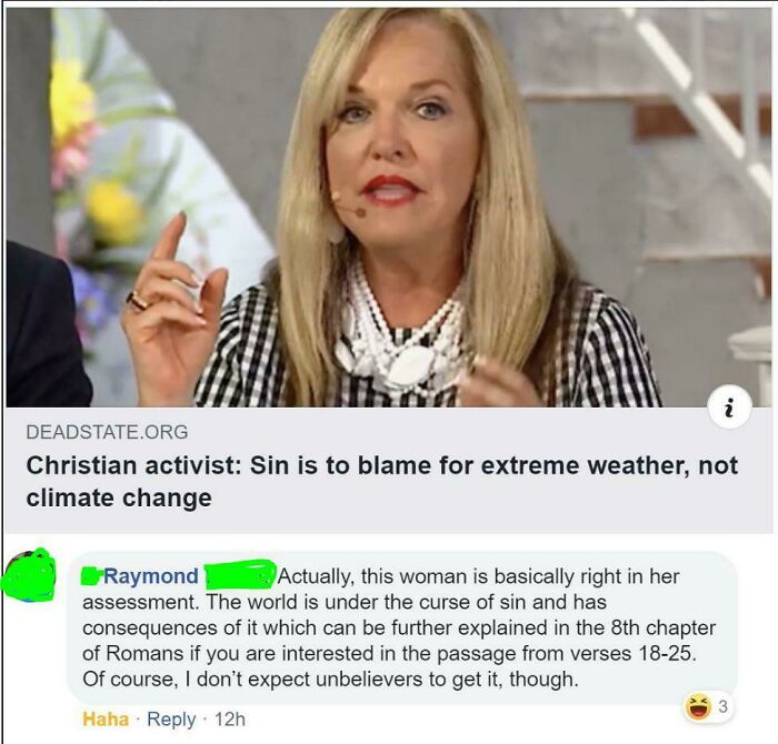 Climate Change Is A Curse And Not Caused By Carbon Emissions, Apparently