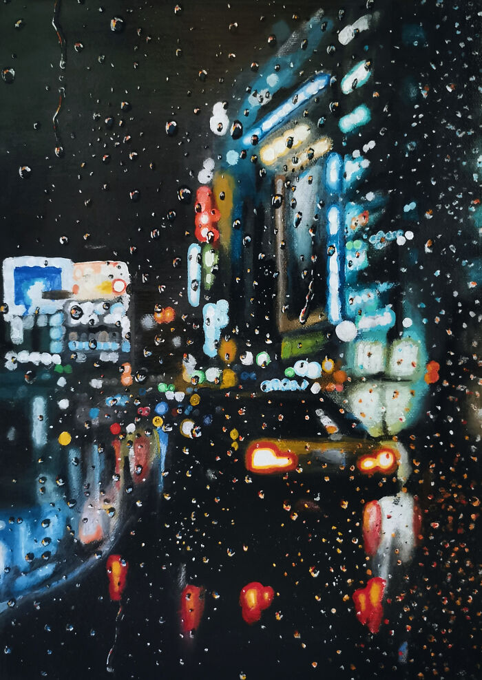 Acrylic Painting I Did This Weekend Titled "Passenger View"