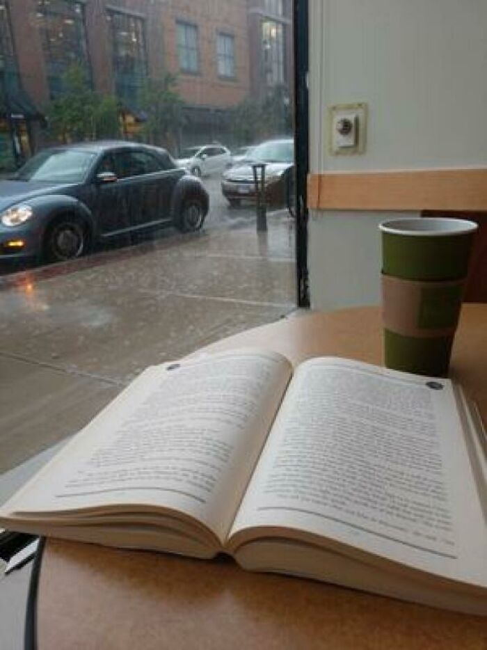 Decided To Go Out For Lunch By Myself, And Found The Perfect Spot To Sit And Read