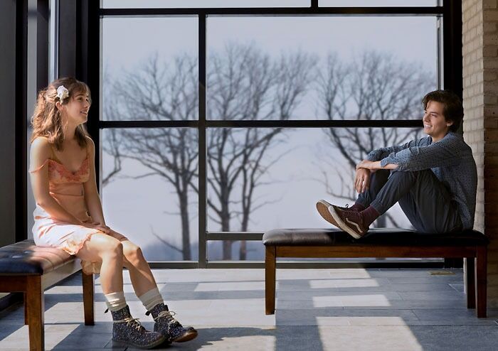 Will and Stella siting and laughing