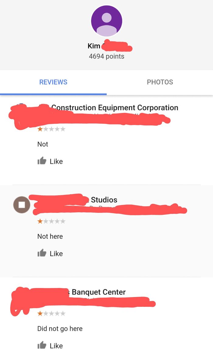 Kim Always Makes Sure To Leave A Review, Even If She Hasn't Been There