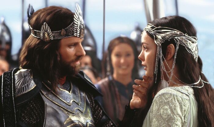 Viggo Mortensen looking at girl