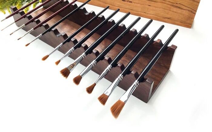 Wooden Paintbrush Holder