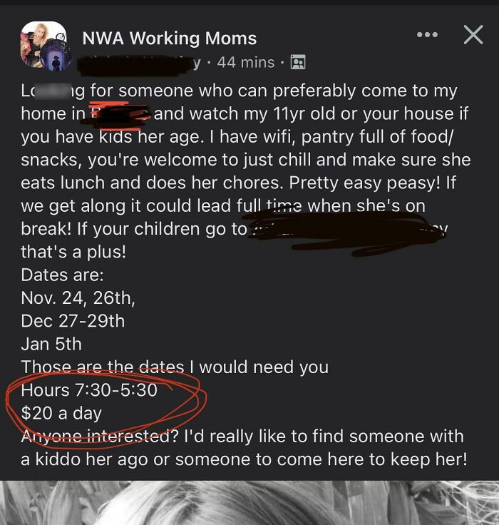 $2 An Hour But Free Snacks!!