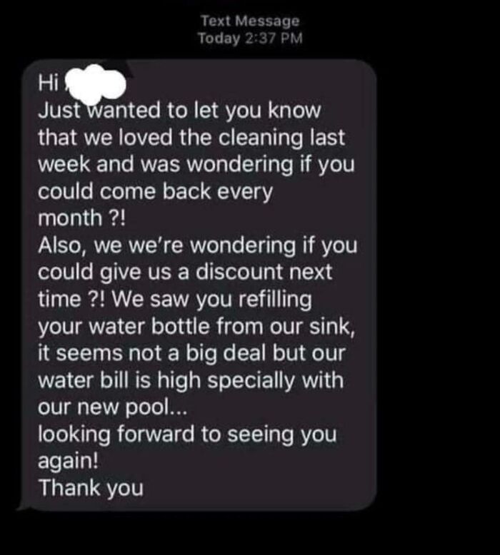 Not The Water Bottle!