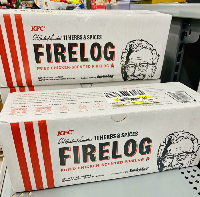 Fried Chicken Scented Fire Log