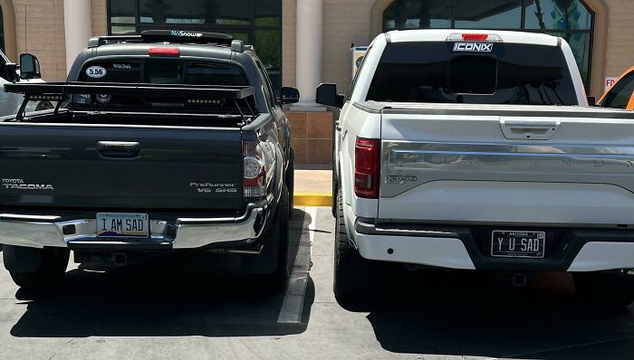 My Plate Is On The Right Saw His Plate And Had To Get This Shot