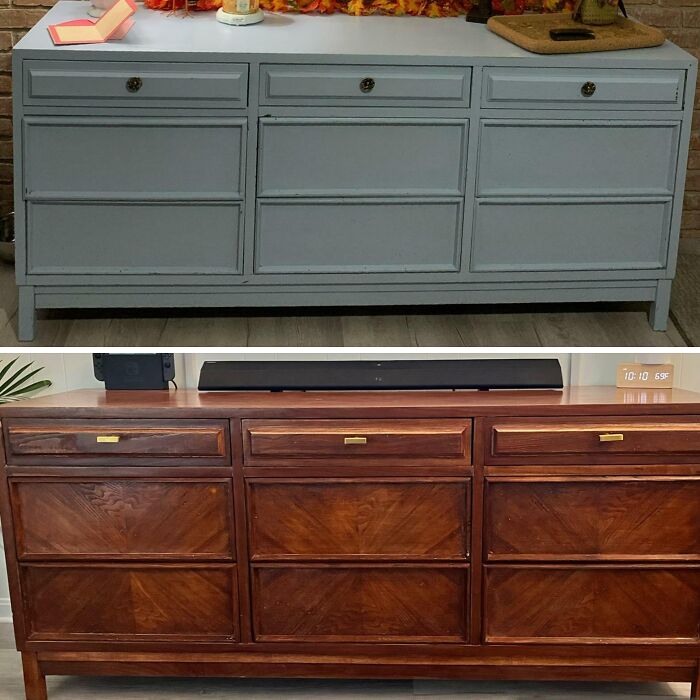 American Of Martinsville Dresser That I Tried My Best To Restore