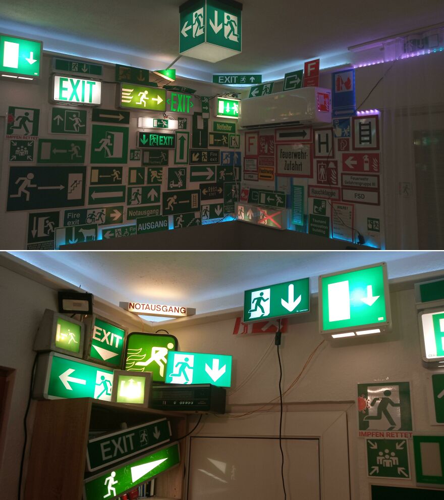 These Are Most Of The Exit And Fire Safety Signs I Collected Over The Past 2 Years These Are Most Of The Exit And Fire Safety Signs I Collected Over The Past 2 Years