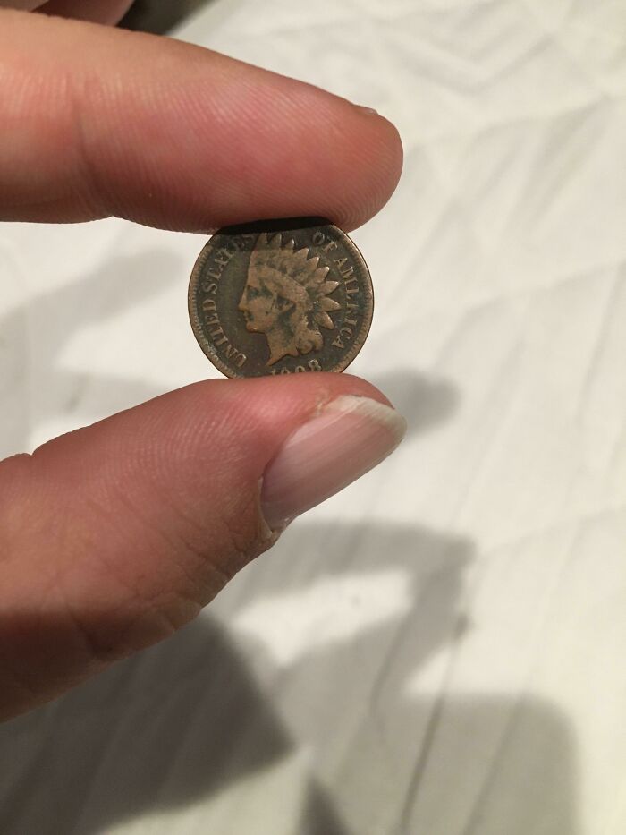 Opened A Roll Of Pennies And Found A 1908 Indian Head Penny