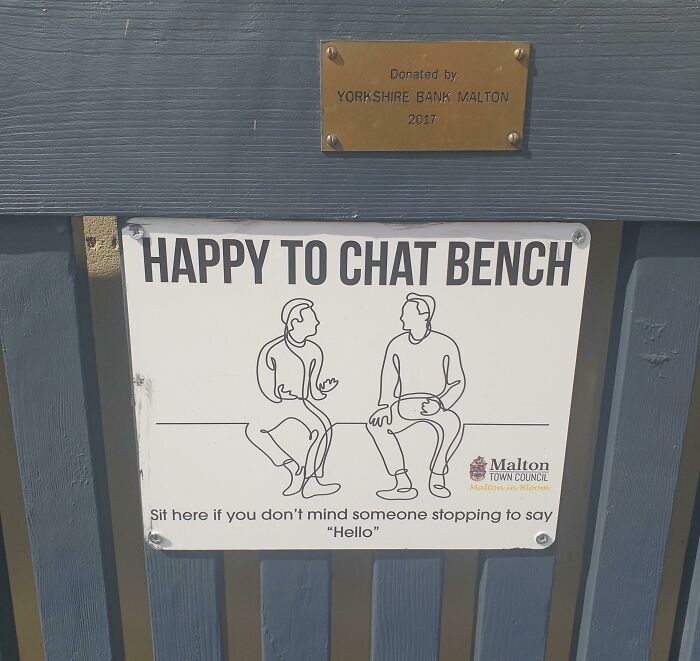 A Bench I Pass Sometimes But Have Only Noticed The Sign Today. As No One Was Sitting There