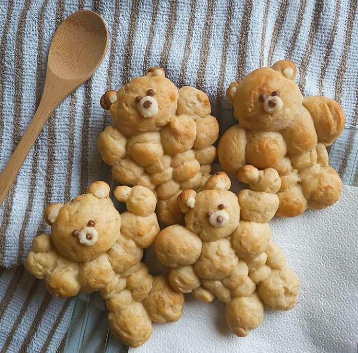 The First Thing I Ever Baked. They Were Cute, But I Majorly Screwed Up The Bread Itself, Ended Up Being More Like A Cookie Than Bread, Lmfao