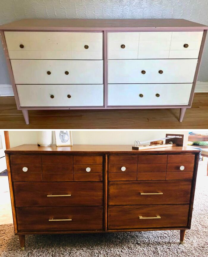 One Month Of Work And Countless Hours Of Sanding. Nowhere Near Perfect But I’m Really Proud Of How It Turned Out. Details Of The Restoration In The Comments