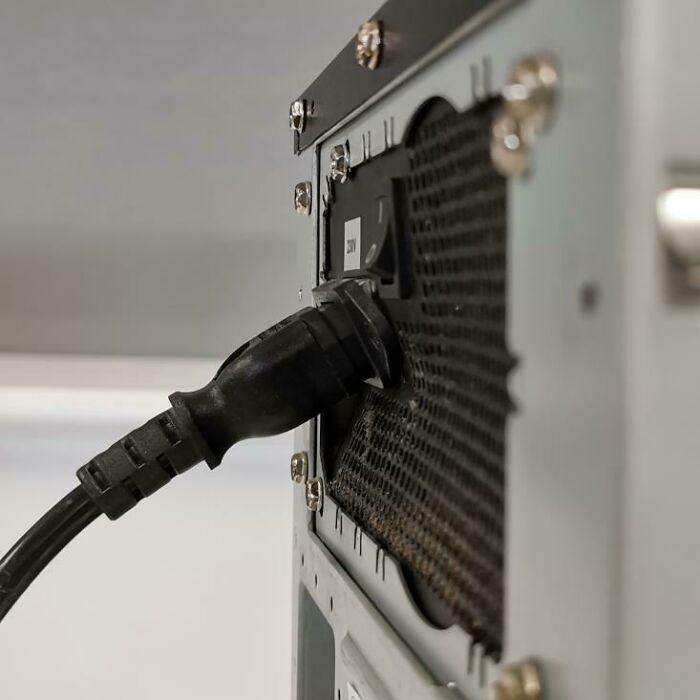 When The Users Push Their Tower PC As Far Back Against The Desk Privacy Board As It Will Go