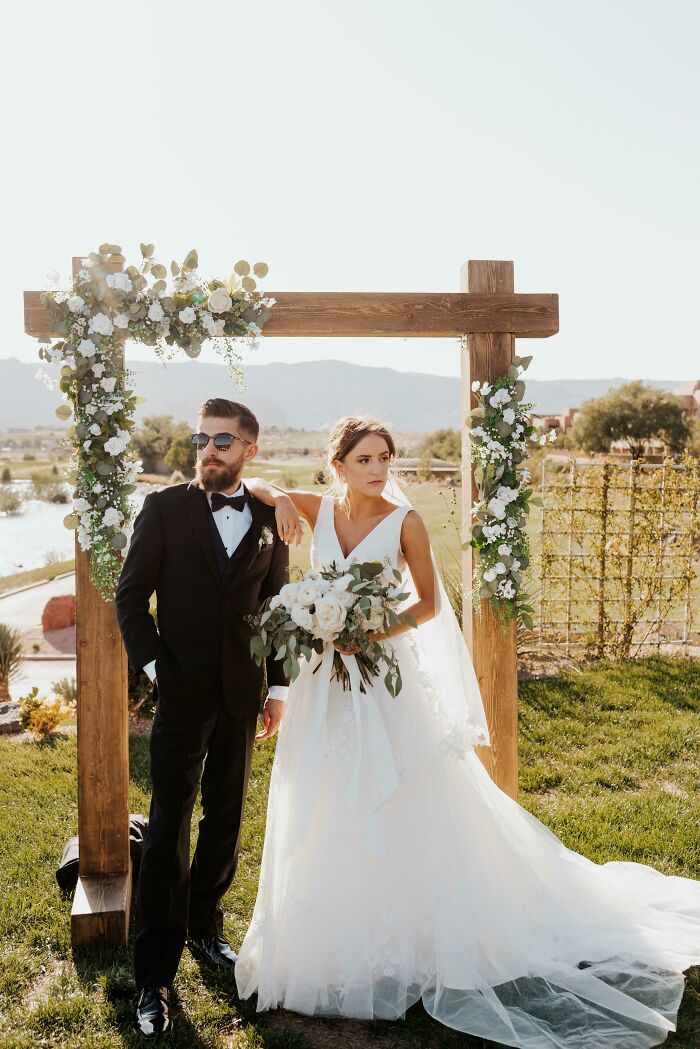 I Posted A Few Months Ago While I Was Working On It... But Here’s The Finished Product Of My DIY Arch Florals. All Silks, Because We Got Married In Hot Weather. Really Happy With How It Turned Out!