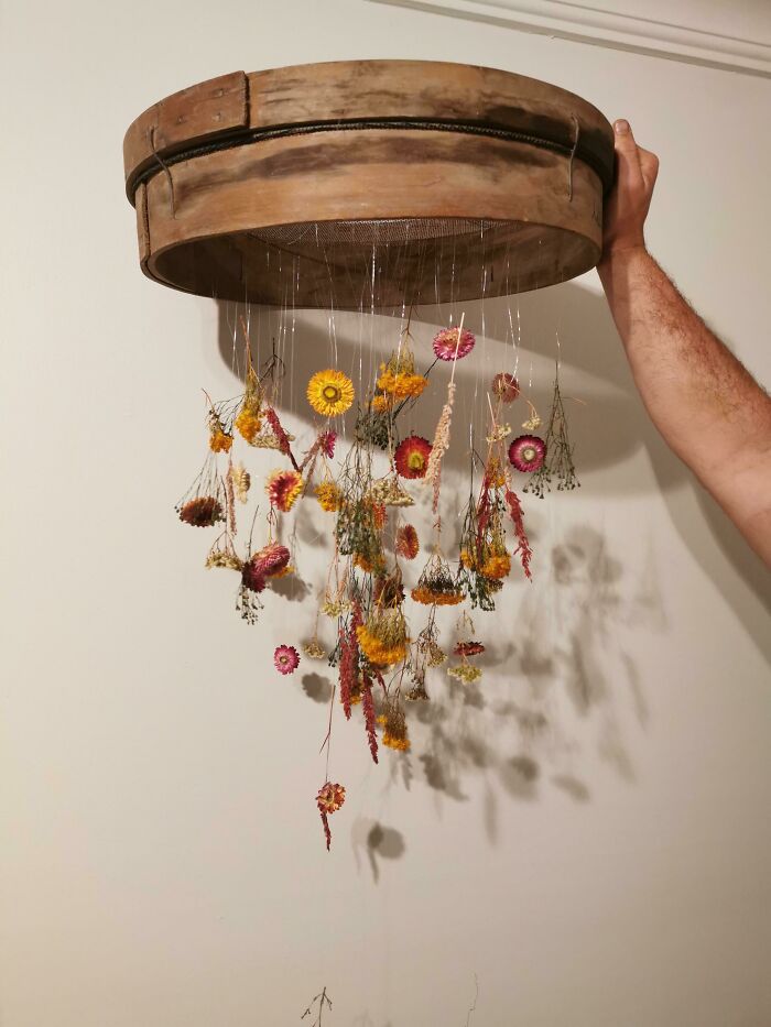 Trialled A Hanging Dried Floral Arrangement Over The Weekend. Will Tweak Things A Bit For The Next Ones But I’m Pretty Stoked With How It Turned Out!