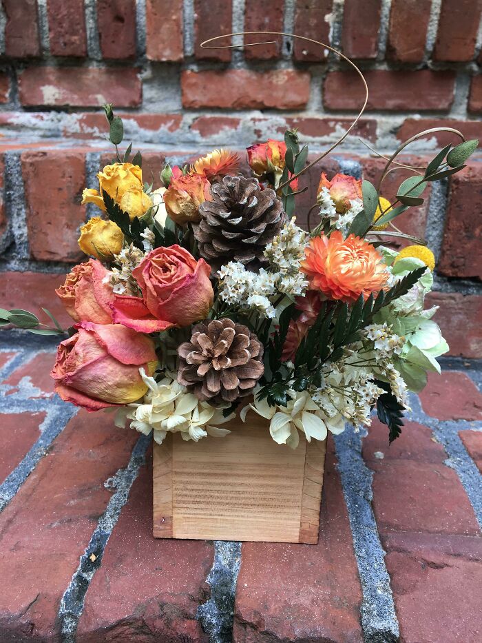 Made Centerpieces For My Wedding With Flowers That I’ve Dried!