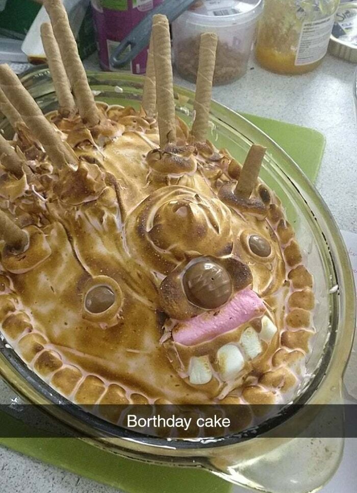 I Love The Cursed Hedgehog Cake, Here's Mine, He's A Baked Alaska