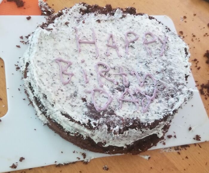 My Dad Asked Me And My Brother To Make A Cake In A Few Hours With No Prior Experience Or Planning