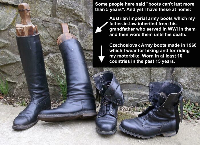 108 Years Old And 54 Years Old Boots - Just In Case You Think Boots Can't Last You A Lifetime