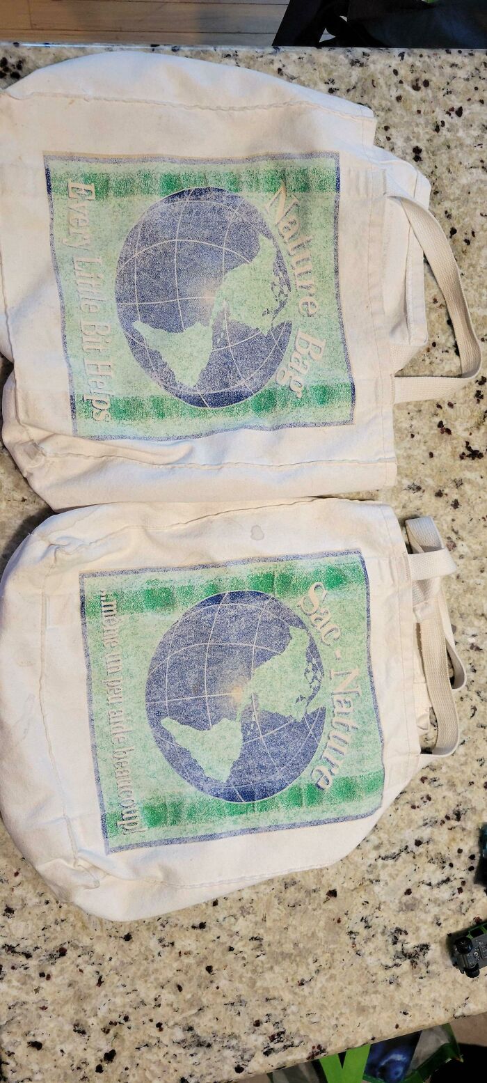 My Mom's 40 Year Old Canvas Shopping Bags. Well Made Canvas Is Practically Indestructible