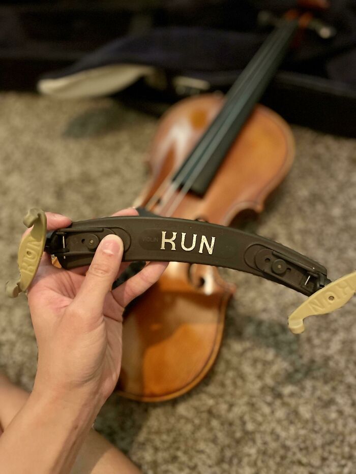 My Kun Shoulder Rest. Almost 10 Years With This Fella Saving My Neck :)