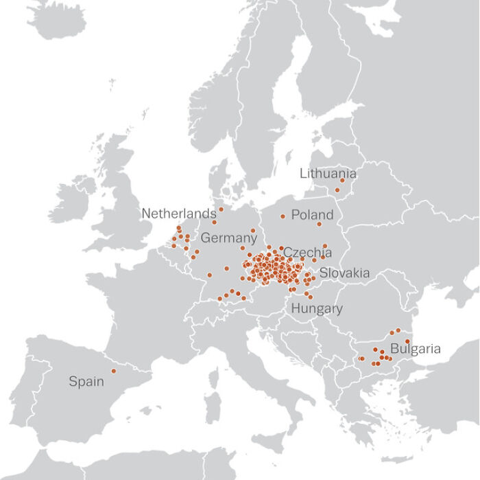 A Map Of Found Meth Labs