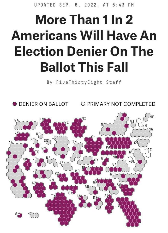 Us Voting Districts With A Least One Election Denier