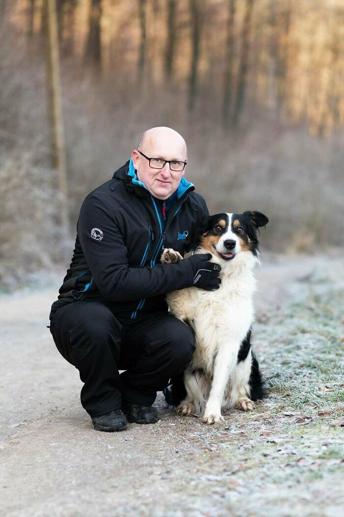 Say Hi To My New Buddy Larry That My Family Rescued From An Abusive Household. My Dad Was Always The One Who Never Wanted Any Dogs But As You Can See, Larry Made Him Think Otherwise