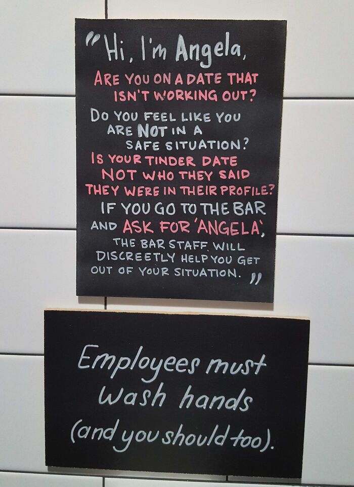 This Brewery Has A Sign In The Bathroom That Offers A Backup Plan In Case Your Date Isn't Going So Well